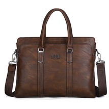JEEP BULUO Men  Fashion Shoulder PU Leather Business Bags Handbags Black Bag Men - £59.54 GBP