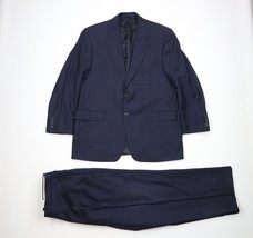 Vtg Ralph Lauren Mens 43R Pinstriped Wool 2 Piece Suit Jacket Pants Blue... - £118.95 GBP