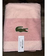 Lacoste ~ Champaign Pink Bath Towel 100% Cotton 30&quot; x 52&quot; Big Crocodile ... - $44.47 CAD