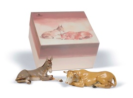 Lladro 01017811 Set animals at Bethlehem Gres Figurine New - £447.63 GBP