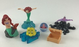 Disney Princess The Little Mermaid 6pc Lot Figures Topper Ursula Ariel S... - $21.73