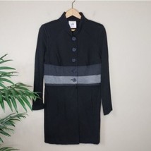 CAbi | #3176 Convertible Waist Stripe Coat Black Gray, size small - $69.65