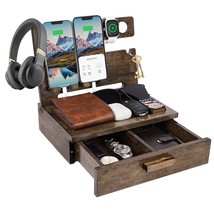 Gifts For Dad Christmas Xmas From Daughter Son, Wood Phone Docking Stati... - £69.24 GBP