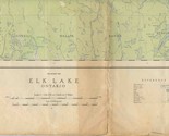 Elk Lake Map Province of Ontario 1st edition 1948 National Topographic S... - $17.82