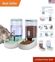 Automatic Dog Cat Feeder &amp; Water Dispenser - 3.8L Capacity for Small Pets - $803.32 MXN