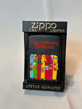 1996 Zippo Lighter Georgetown Tobacco Cigar Guys Black Matte Sticker Sealed - $59.35