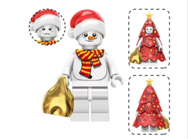 SM Snowman with Red Christmas Tree Custom Minifigures Mini Figures for Kids - $7.89