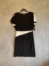 Lauren Ralph Lauren Black White Classic Dress Size 8 - $51.98
