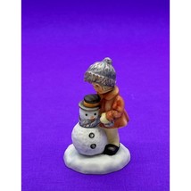 Berta Hummel A Gift For Snowman BH 92/P Girl With Snowman 3 1/2&quot; Figurin... - £11.16 GBP