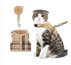 Cat Harness and Leash Set Walking Escape Proof Cat Vest for Small Medium - £11.23 GBP