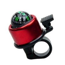 Cycling Warning Bike Bicycle Bell with Compass for riders, kids, cyclists Red - £10.78 GBP