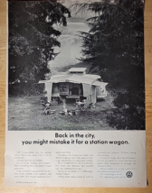 Original Vintage Ad Volkswagen Campmobile or Station Wagon 1967 - $8.59