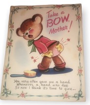 Rust Craft 1951 Vintage Mothers Day 3-D “Take A Bow Mother” Card - £12.20 GBP