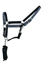 Horse Horse Nylon Aztec Printed Neoprene Comfort Adjustable Halter Lead ... - $29.69