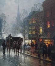 Tea Time On Newberry Street, a Signed and Numbered Limited Edition Print by G Ha - £261.38 GBP