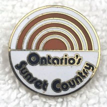 Ontario Sunset Country Pin Metal Enamel Vintage Canada - £9.42 GBP