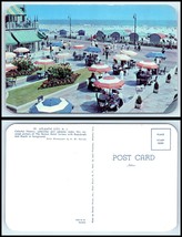 NEW JERSEY Postcard - Atlantic City, Dennis Hotel Terrace, Boardwalk &amp; Beach G12 - £2.33 GBP