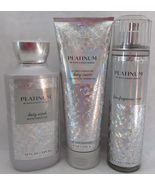 PLATINUM by Bath &amp; Body Works Wash Cream Fragrance Mist Set Lot of 3 - $55.99