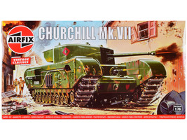 Level 2 Model Kit British Churchill Mk.VII Tank 1/76 Plastic Model Kit Airfix - £18.12 GBP