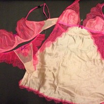 Victoria&#39;s Secret unlined 32B,34C BRA SET+XS SLIP neon PINK nude chantil... - $59.39+