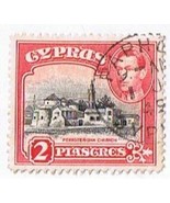 Cyprus King George VI 2 Piastre Stamp Used VG - £0.77 GBP