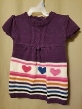 Pink Angel - Multicolor Stripes Hearts Sweater Dress Size 12M    IR12 - $7.85