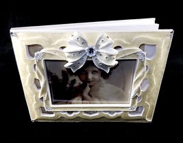 Keepsake Guest Book, &quot;Elegant Bow&quot; Polyresin Cover, 1000 Name Entries, #SL1743 - £11.49 GBP