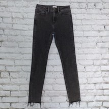 Simple Society Jeans Womens 1 25 Off Black Raw Hem Skinny Mid Rise Casual - $24.99