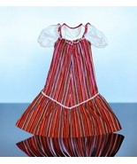 Vintage 70s Sun Babies Made in Hawaii Womens Maxi Dress Cotton Striped L... - $197.35 CAD