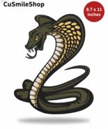 Large Cobra Snake Embroidered Iron-on Patch 8.7 x 11 Inches Exotic Jacke... - €25,67 EUR