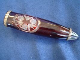 Crystal Cranberry Cut Glass Tussie Mussie Posey Posy Holder (#J1200) - €369,14 EUR