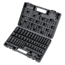 VEVOR 3/8" Drive Impact Socket Set, 48 pcs Socket Set SAE &amp; Metric 6 Poi... - $41.90