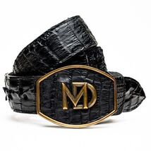 Marco Di Milano Genuine Hornback Caiman Skin Western Belt Marlboro Black image 2