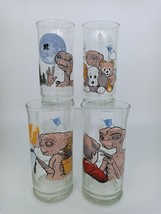 Vintage 1982 E.T. Limited Edition Pizza Hut  Collector Glasses Set of 4 Complete - £35.40 GBP