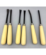 Set Of 6 Wood Carving Chisels Cream Handles - $163.54 MXN