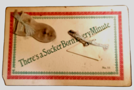Sucker Born Every Minute Pacifier Diaper Pin Add On Applique DB Postcard N7 - £9.78 GBP
