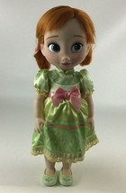 Disney Store Animators Collection Frozen II Anna Toddler Doll 15" Green Dress - $47.47