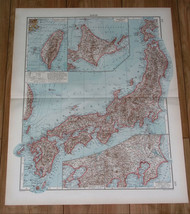 1930 Original Vintage Map Of Japan Taiwan Tokyo Osaka - £26.24 GBP
