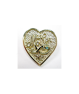 Vtg Gerry&#39;s Mother Pin Topaz Rhinestone Heart Shaped Mom December Births... - €4,27 EUR