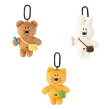 Brunch Brother Korean pudding Plush Keyring Keychain Stuffed Animal Key ... - $28.90