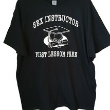 Funny T Shirt Sex Instructor Adult Humor Unisex XL Black Gildan Brand NW... - £11.20 GBP