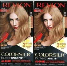 (2 Ct) Revlon 90 81N Light Natural Blonde Vivid Hair Color Colorsilk Buttercream - £23.21 GBP