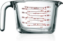 NutriChef High Borosilicate Glass Measuring Cup w/ Customized Decal Scal... - €6,20 EUR