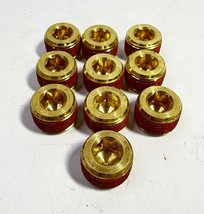 10-Parker Brass Countersunk Internal Hex Drive 3/8” Male NPT Pipe Fittin... - $367.53 MXN