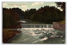 View of the Dam Lindsborg Kansas KS UNP DB Postcard V12 - £3.08 GBP