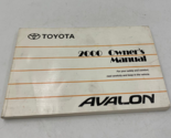 2000 Toyota Avalon Owners Manual Handbook OEM C01B39051 - $26.99
