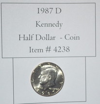 1987 D, Kennedy Half Dollar, # 4238, half dollar coin, vintage coins, ra... - $15.40
