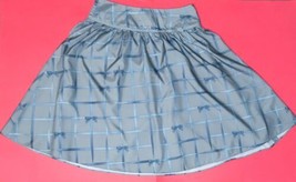Retro Mod Isaac Mizrahi For Target Gray Blue Bow Print A-line Skirt Size 4 - $6.93