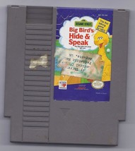 Vintage Nintendo Sesame Streets Big Bird&#39;s Hide and Speak Video Game NES VHTF - £18.86 GBP