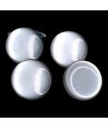 Lot 4 Medium Buttons Vintage Iridescent Light Blue 17 mm Diameter Shank - $4.75